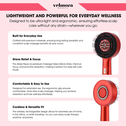 Velmora Beauty™ HairZen – Smart Scalp Massager